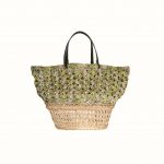 1_Basket_rafia_Crochet_with_handle_in_leather_col_Verde_and_natural RUSH_Gabriela_Vlad