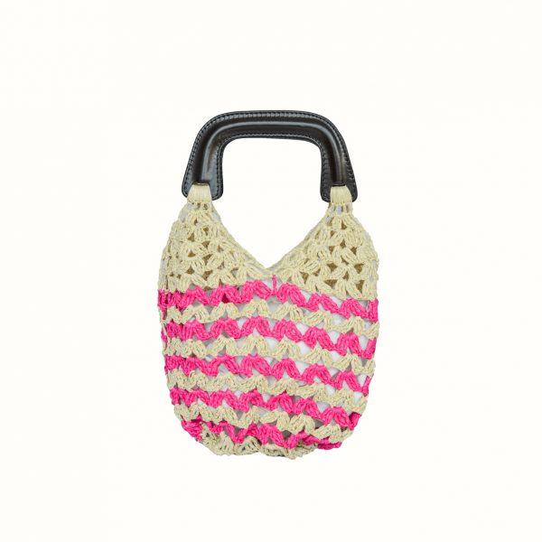 1_Small_bag_in_rafia_Crochet_with_handle_in__leather_col_Black_Gabriela_Vlad