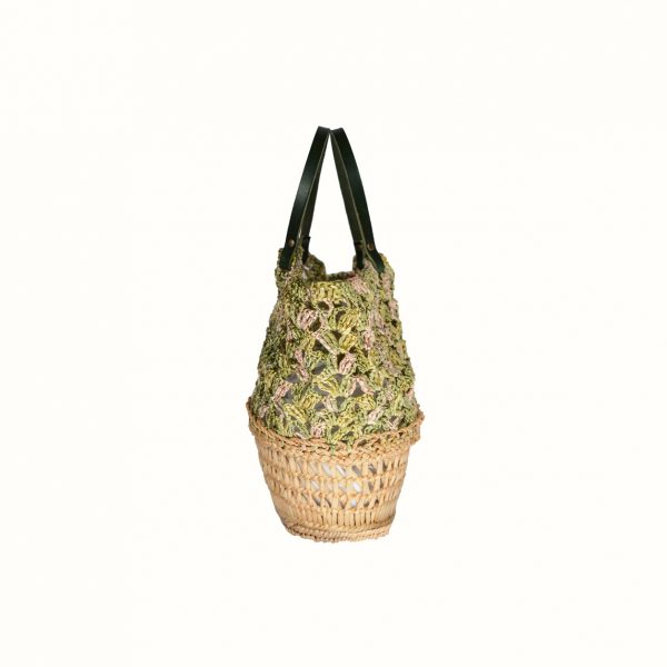 Basket_rafia_Crochet_with_handle_in_leather_col_Verde_and_natural_RUSH